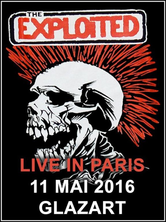 Lire la suite à propos de l’article 11/05/2016 – Paris (Glazart) – The Exploited+Artweg