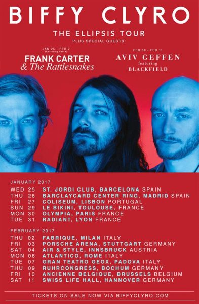 You are currently viewing 29/01/2017 – Biffy Clyro + Frank Carter and The Rattlesnakes – Le Bikini – Toulouse