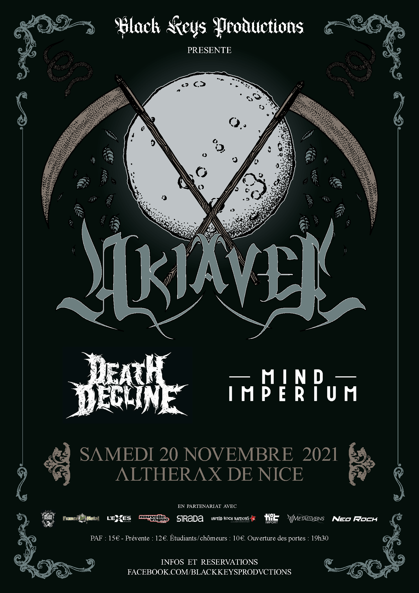 You are currently viewing Photos concert de Akiavel + Death Decline + Mind Imperium @ l’Altherax, Nice
