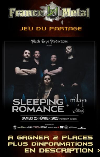 Jeu du partage - a gagner place pour le warm up Metal days + Sleeping Romance 1 sleeping romance